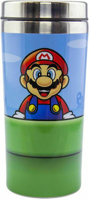 Paladone Super Mario Bros Glass Thermos Stainless Steel Multicolour 450ml