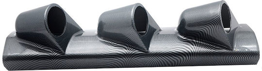 Auto Gs Prosport Car Column Triple Instrument Mount 52mm Carbon Type