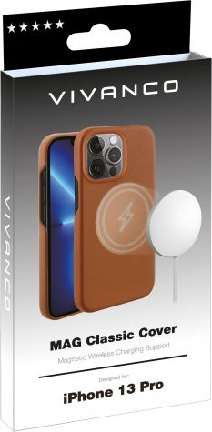 Vivanco Mag Classic Back Cover Σιλικόνης Καφέ (iPhone 13 Pro)