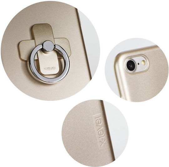 X-Level Jelly Ring Back Cover Plastic Gold (Galaxy J3 2017)