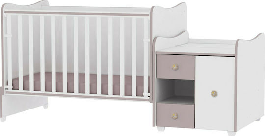 Lorelli Crib Minimax White Walnut With Drawer