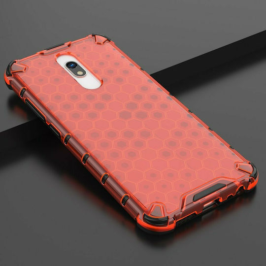 Hurtel Honeycomb Задна корица Силикон Червен (Redmi 8A - Редми 8А)