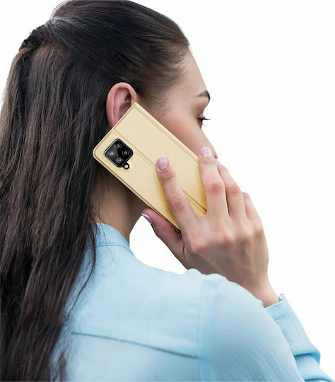 Dux Ducis Skin Pro Book Δερματίνης Χρυσό (Galaxy A42)