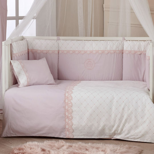 Kentia Set Cearceaf pentru Copii cu Făș de Perne Beauty Roz 100x140cm.