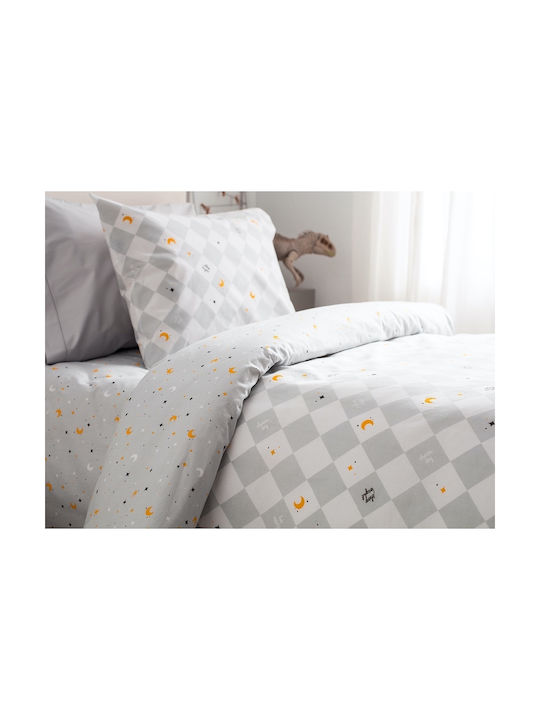 Vesta Home Сет Бебешка Долен Калъф с Калъфка за Възглавница Dream Сив 120x160см.