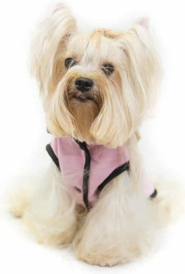 Pet Camelot Hundemantel Kapuzen Rosa mit Rückenlänge 35 cm.