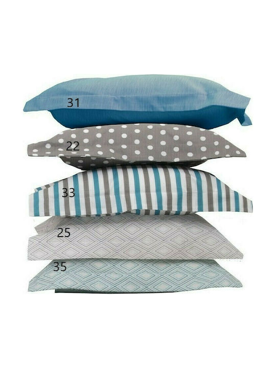 Anna Riska Βρεφική Παπλωματοθήκη Mix & Match 31 Μπλε 120x165εκ.