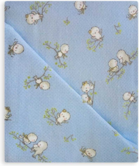 Dimcol Βρεφική Παπλωματοθήκη Birds 14 Sky Blue 120x160εκ.