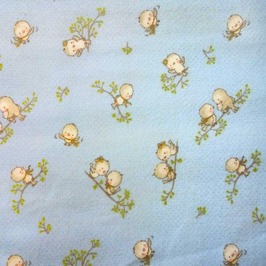 Dimcol Βρεφική Παπλωματοθήκη Birds 14 Sky Blue 120x160εκ.