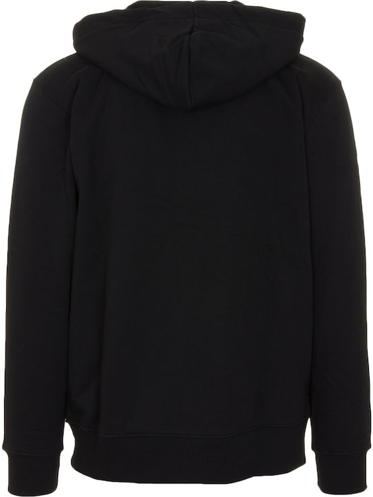 Basic Cardigan With Black Hood