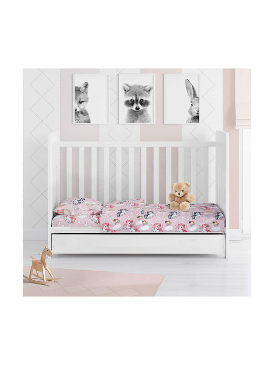 Dimcol Baby Duvet Cover Unicorn 107 Lilac 120x160cm