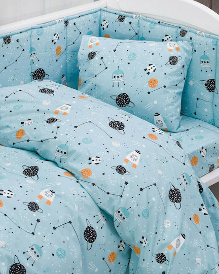 Rythmos Baby Duvet Cover Set With Pillowcase Astroworld Blue 110x160cm