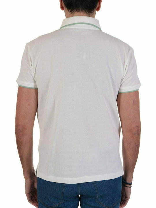 Trussardi Ανδρικό T-shirt Polo Λευκό