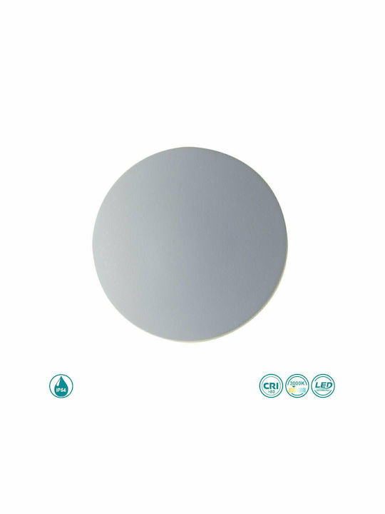 Fan Europe Amon Wandmontierte Außen-Deckenleuchte LED IP54 6W mit Warmweiß Licht 5x4εκ.