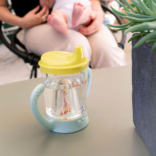 Sophie La Girafe Non-spill Cup Mascotte Educational Sippy Cup Plastic with Handles Green for 6m+m+ 180ml