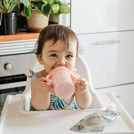 Twistshake Mini Cup Educational Sippy Cup Plastic with Handles Pink for 4m+m+ 230ml