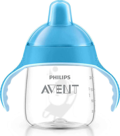 Philips Avent Educational Sippy Cup Plastic with Handles Blue for 12m+m+ 260ml SCF753/05