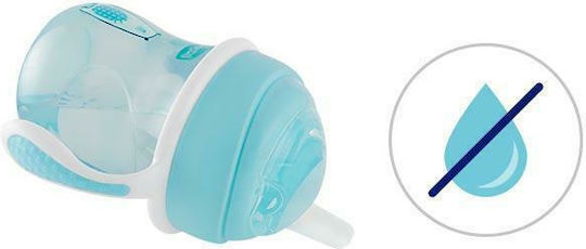 Chicco Transition Cup Lern-Trinkflasche Kunststoff mit Griffen Hellblau für 4m+m+ 200ml 06911-20
