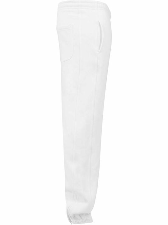 Sweatpants with Elastic White