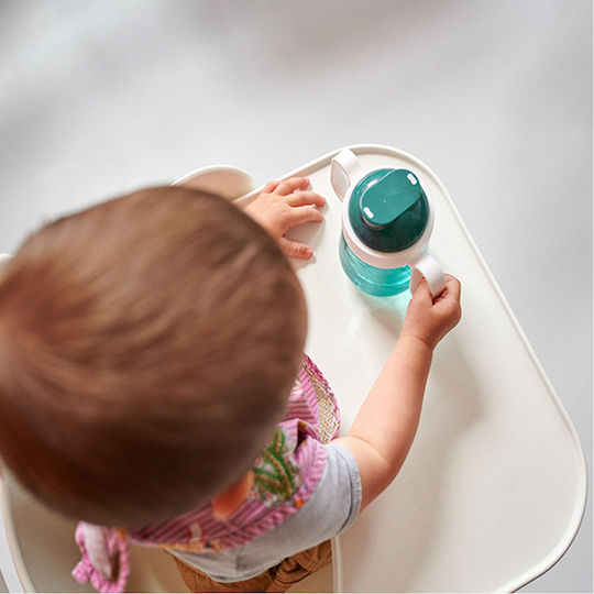 Mepal Educational Sippy Cup Plastic with Handles Turquoise for 6m+m+ 200ml