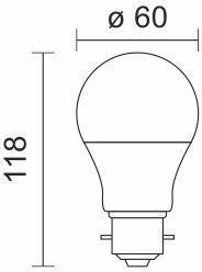 Spot Light LED крушка 10W за фасунга B22 и форма A60 Топло бяло 800лм