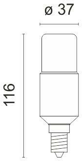Spot Light LED Bulb 8W for Socket E27 and Shape C37 Warm White 640lm