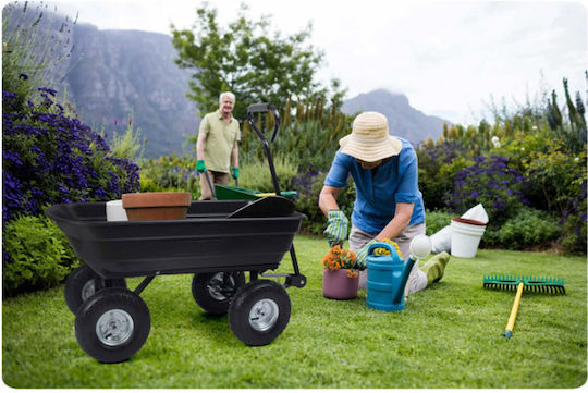 Dump Cart & Trailer Garden Cart Plastic Four-wheel 75lt