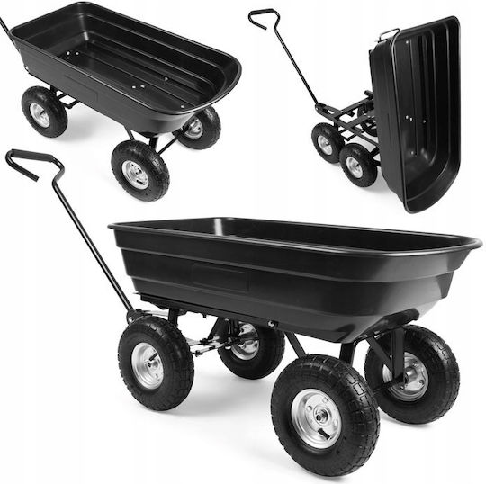 Dump Cart & Trailer Garden Cart Plastic Four-wheel 75lt