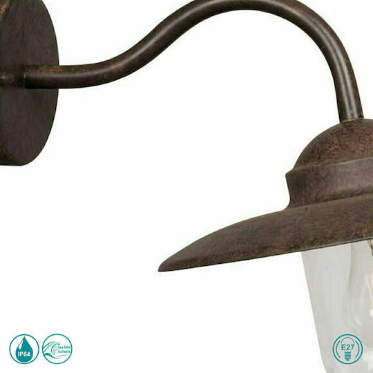 Nordlux Luxembourg Lumină de exterior cu abajur montată pe perete E27 IP54 42x11εκ.