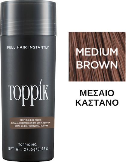 Toppik Hair Building Fibers with Keratin Hair Building Fibers Economy Medium Brown 27.5gr