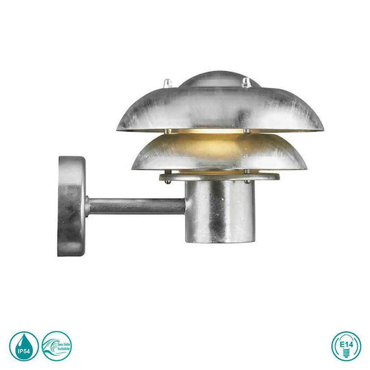Nordlux Kurnos 20 Lumină de exterior cu abajur montată pe perete E14 IP54 25.6x18.2εκ.