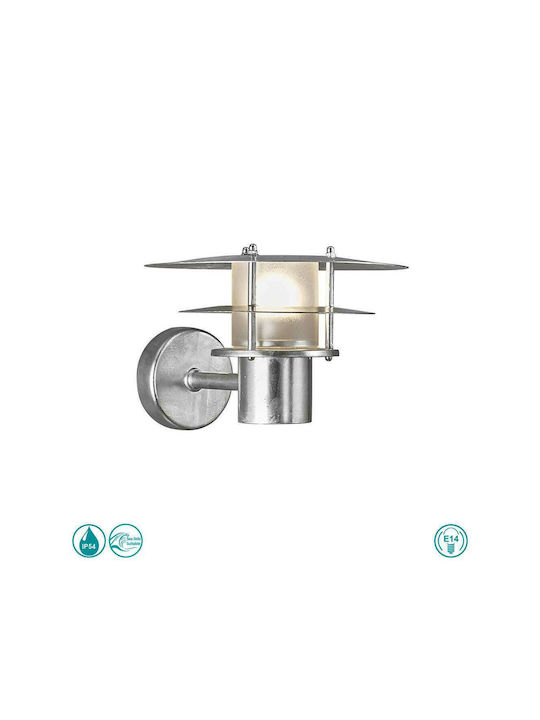 Nordlux Bastia 24 Wall-Mounted Outdoor Hat Light E14 IP54 27.6x17.6εκ.