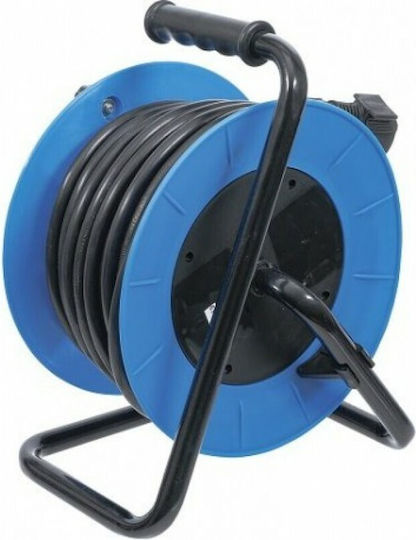 BGS Technic Extension Reel Cord 3 x 1.5mm²/15m Blue