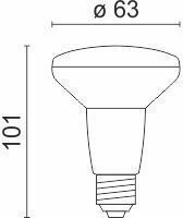 Spot Light LED Bulb 7W for Socket E27 and Shape R63 Warm White 600lm