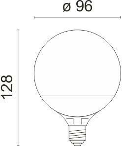 Spot Light Bec LED 12W pentru Soclu E27 și Formă G95 Alb cald 1150lm