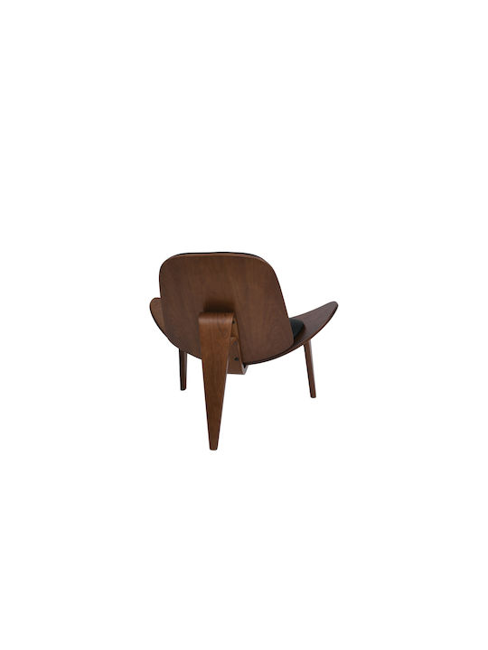 Taylor Armchair from Leatherette Black 90x76x75cm