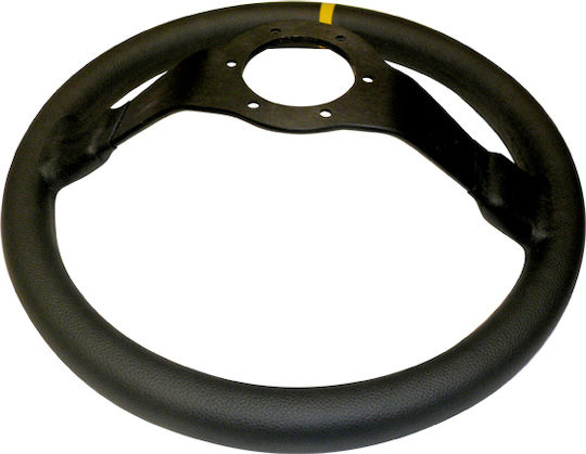 Luisi Jet Leather Car Steering Wheel with 35cm Diameter Yellow/Black