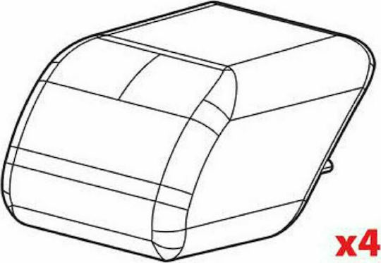 Nordrive Car Roof Rack Covers Roof Rack Caps Replacement for Quadra Metal Bars 4pcs 4pcs