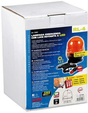 Lampa Auto-Leuchtturm LED 12 / 24V 12cm mit Orange Beleuchtung