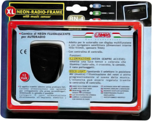 Lampa Πρόσοψη 2 Din Λάμπα Νeon 12V με Αισθητήρα Μουσικής Μπλε για Chrysler Neon