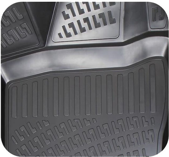 Rizline Set of Front and Rear Mats 4pcs Tray Type for Opel Vectra 1998-2002 Black