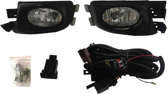 Auto Gs Honda Accord 04-05 Στρογγυλοί Προβολείς Ομίχλης Αυτοκινήτου Universal 2τμχ