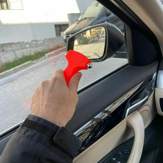 Auto Gs Car Emergency Hammer With Seatbelt Cutter Red