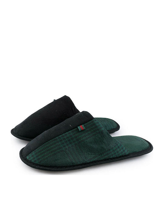 Winterliche Herrenhausschuhe Black / Green