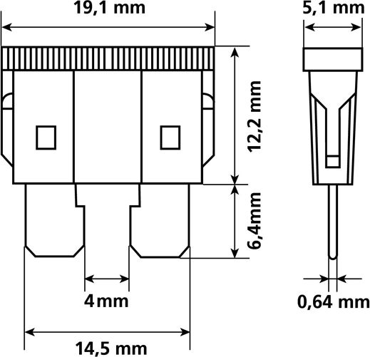 Lampa FUS-2 Automotive Plug-In Fuses Set Car Fuse Set Blades 6pcs