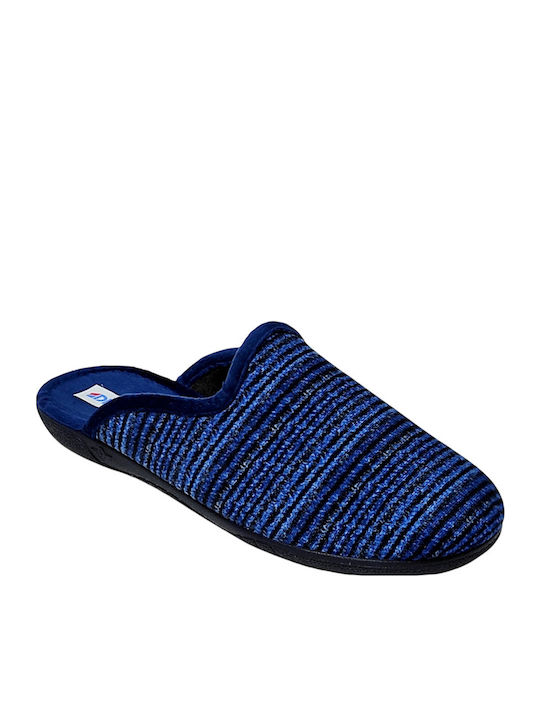 Dicas Men's Printed Slippers Blue