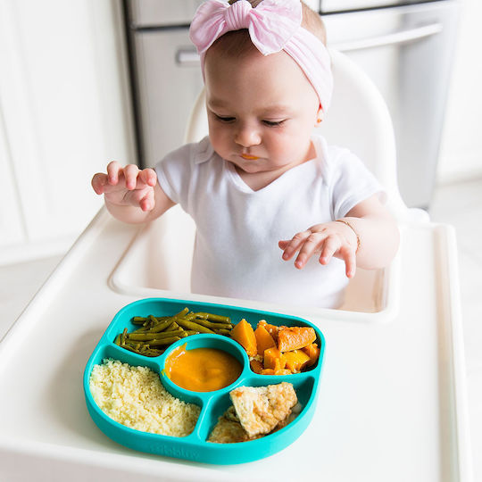Bbluv Feeding Set Yümi made of Silicone with Non-Slip Base Yellow 2pcs