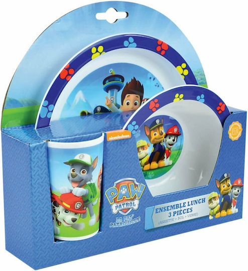 Ango Σετ Φαγητού "Paw Patrol" από Πλαστικό Πολύχρωμο 3τμχ για 6+ μηνών