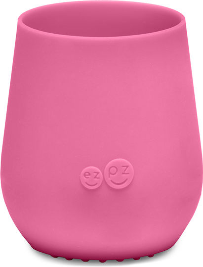 Ezpz Feeding Set Tiny made of Silicone with Non-Slip Base Pink 3pcs for 4+ months