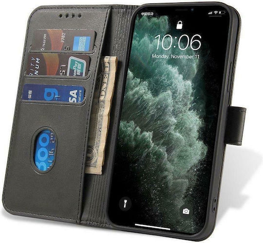 Hurtel Book Synthetic Leather Black (Huawei P40 Lite 5G)